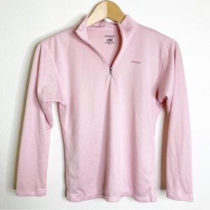Patagonia Girls Capilene Girls Pink Quarter Zip Pullover Size Large